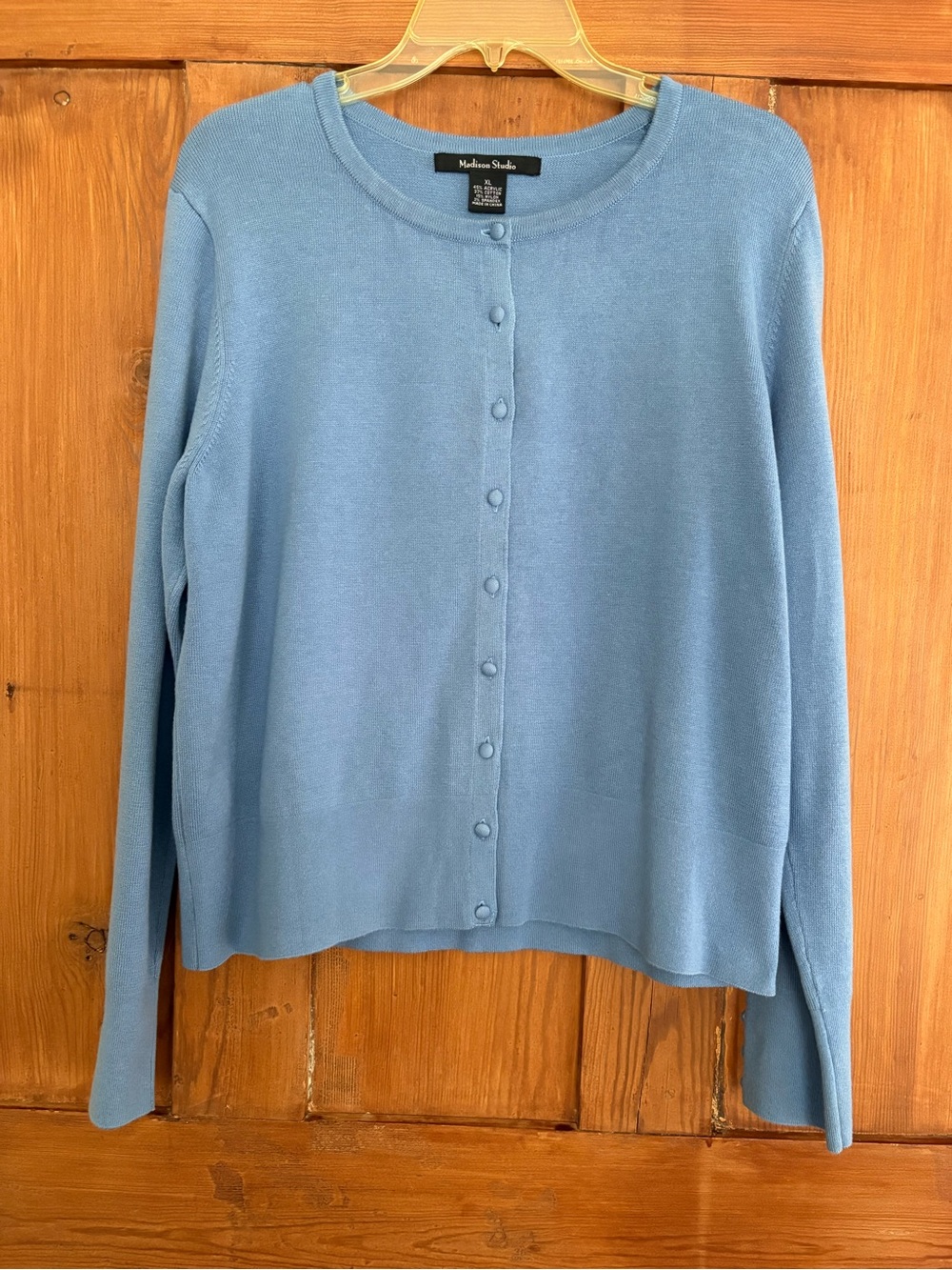 Madison Studio Sky Blue Knit Cardigan Size XL